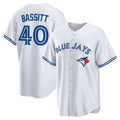 Toronto Blue Jays #40 Chris Bassitt White Jereymy Home Replica Jersey