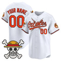 Custom Baltimore Orioles x One Piece White Jereymy Vapor Premier Limited Jersey - Stitched