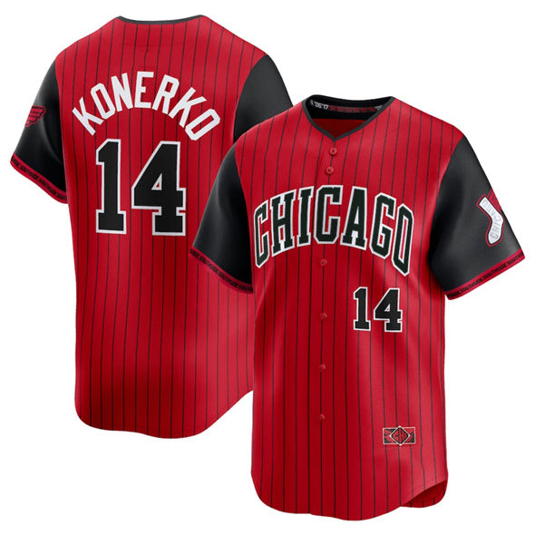 Chicago White Sox #14 Paul Konerko Red Black Jereymy 2025 City Connect Limited Stitched Jersey