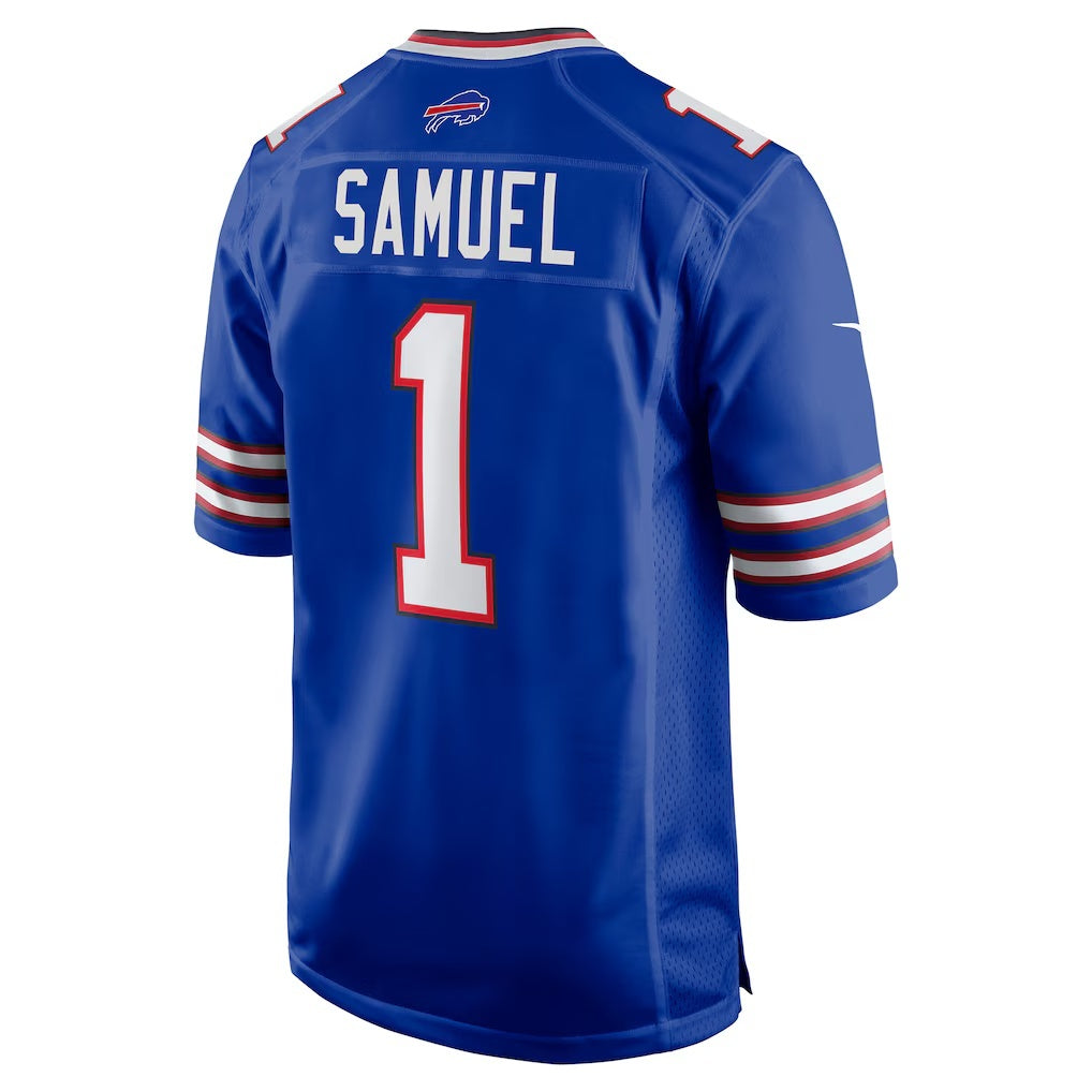 B.Bills #1 Curtis Samuel Royal Jereymy Game Jersey