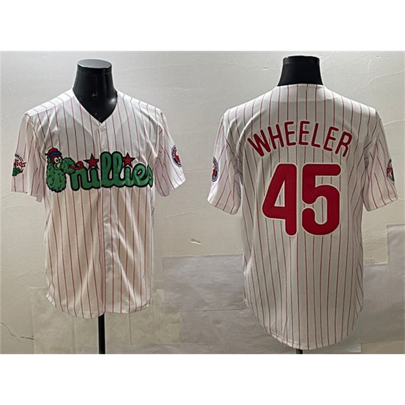 Philadelphia Phillies #45 Zack Wheeler White Jereymy Phanatic Cool Base Stitched Jersey
