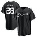 Atlanta Braves #28 Matt Olson Player Black Jereymy Home Game Stitched Jerseys