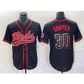 Cincinnati Reds #30 Ken Griffey Jr Black Jereymy 2023 City Connect Cool Base Stitched Jersey