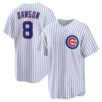 Chicago Cubs #8 Andre Dawson White Jereymy Home Retired Player Replica Jersey