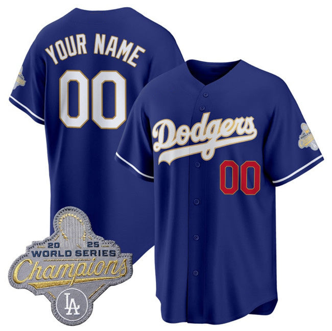 Custom Los Angeles Dodgers ACTIVE PLAYER Royal Jereymy 2026 Alternate Gold Collection Stadium Stitched Jersey
