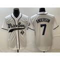 Chicago White Sox #7 Tim Anderson White Jereymy Cool Base Stitched Jersey 2