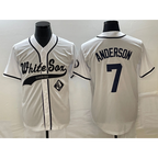 Chicago White Sox #7 Tim Anderson White Jereymy Cool Base Stitched Jersey 2