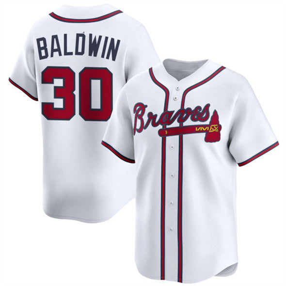 Atlanta Braves #30 Drake Baldwin White Jereymy 2025 Home Limited Stitched Jersey