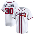 Atlanta Braves #30 Drake Baldwin White Jereymy 2025 Home Limited Stitched Jersey