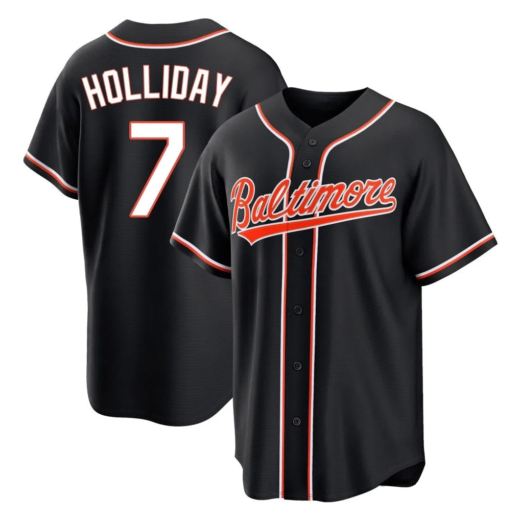 Baltimore Orioles #7 Jackson Holliday Player Black Jereymy Out Home Game Stitched Jerseys