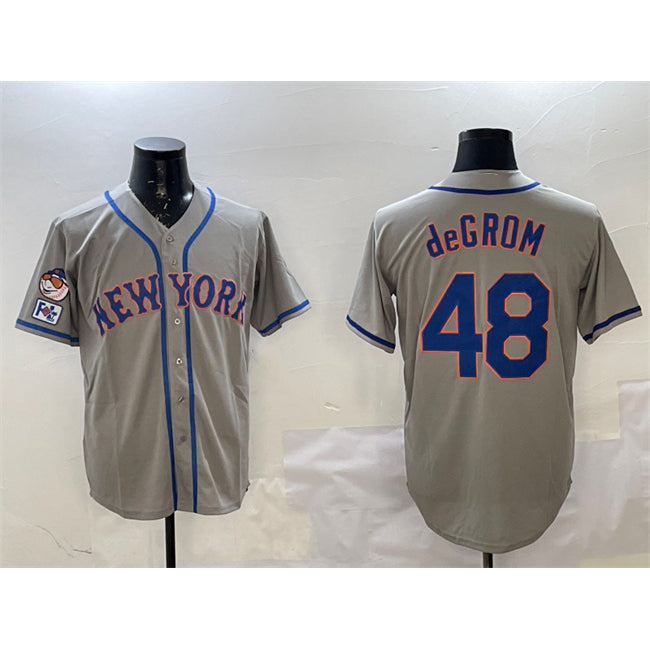 New York Mets #48 Jacob DeGrom Grey Jereymy 2025 Spring Training Cool Base Stitched Jersey