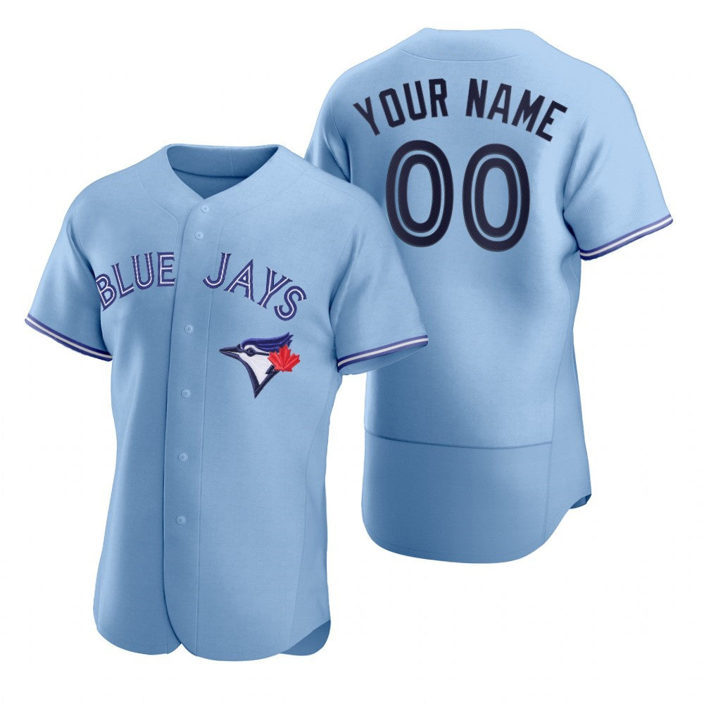 Custom Toronto Blue Jays Light Blue Jereymy Stitched Flex Base Jersey