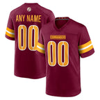 Custom W.Commanders Burgundy Jereymy Game Player Jersey