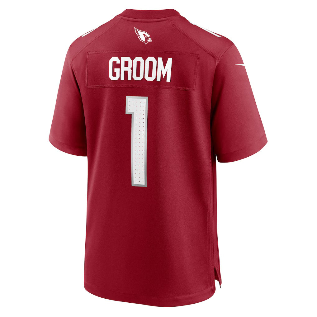 A.Cardinals Number #1 Groom Jereymy Cardinal Game Jersey