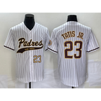 San Diego Padres #23 Fernando Tatis Jr Number White Jereymy NEW 2023 Cool Base Stitched Jersey