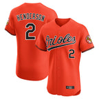 Baltimore Orioles #2 Gunnar Henderson Player Orange Jereymy Limited Elite Home Game Stitched Jerseys
