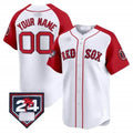 Custom Boston Red Sox 2024 Spring Training Patch Vapor Premier Limited Jersey ¨C  White Red Jereymy