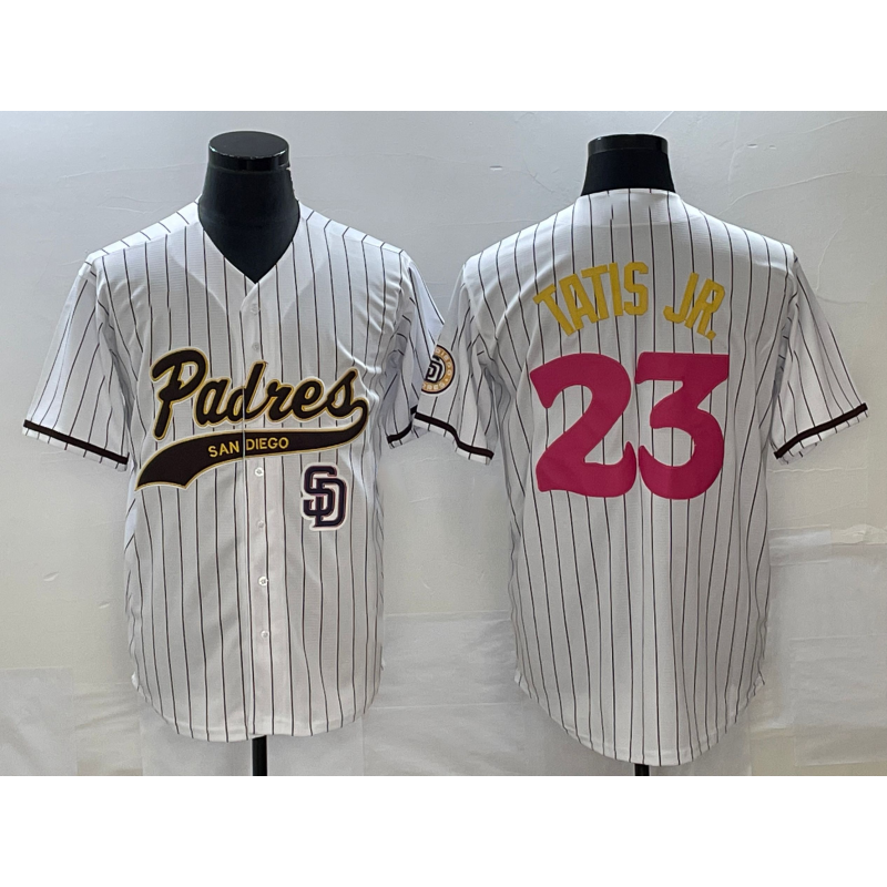 San Diego Padres #23 Fernando Tatis Jr White Jereymy NEW 2023 City Connect Cool Base Stitched Jersey