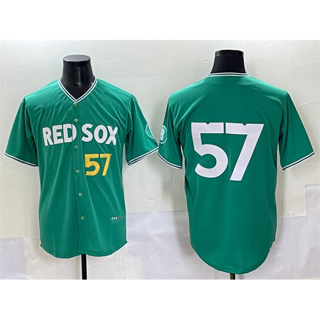 Boston Red Sox #57 Greg Weissert Green Jereymy 2025 City Connect Limited Stitched Jersey