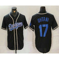 Los Angeles Dodgers #17 Shohei Ohtani Black Jereymy Cool Base With Patch Stitched Jersey