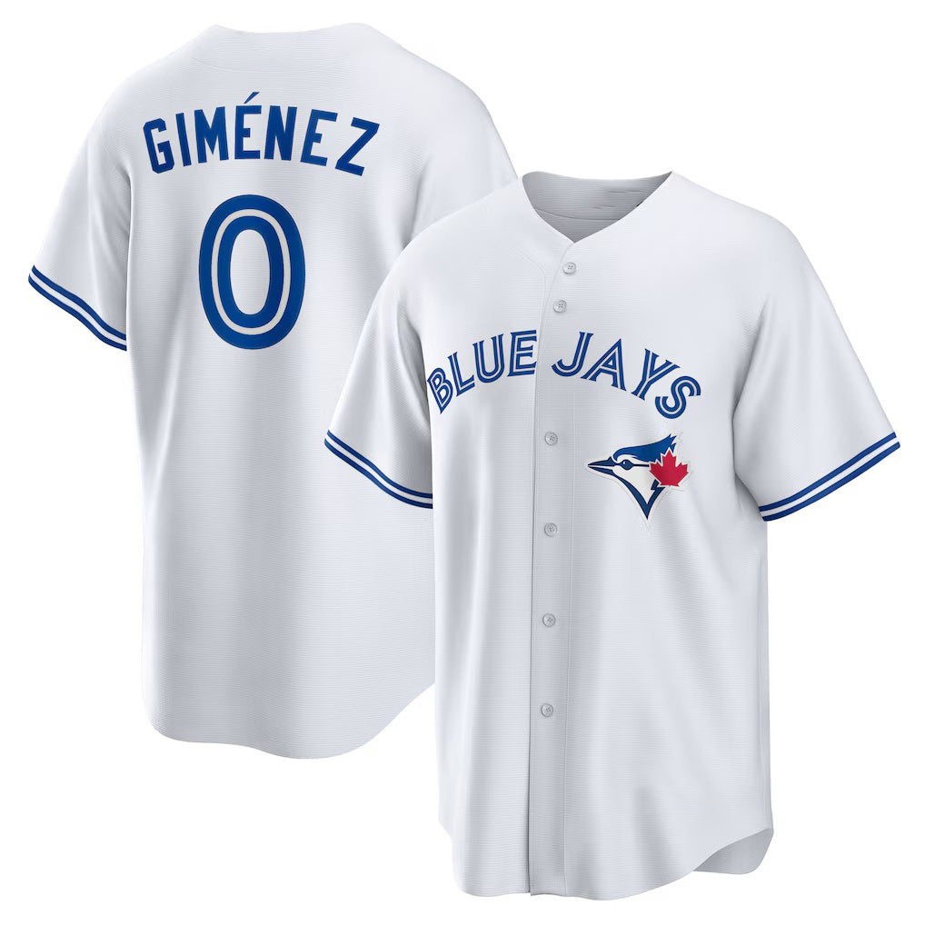 Toronto Blue Jays #0 Andres Gimenez White Jereymy Home Replica Jersey