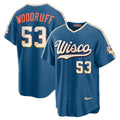 Milwaukee Brewers #53 Brandon Woodruff Mineral Blue Jereymy 2026 City Connect Stadium Jersey