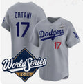 Los Angeles Dodgers #17 Shohei Ohtani Gray Jereymy 2025 World Series Limited Stitched Jersey