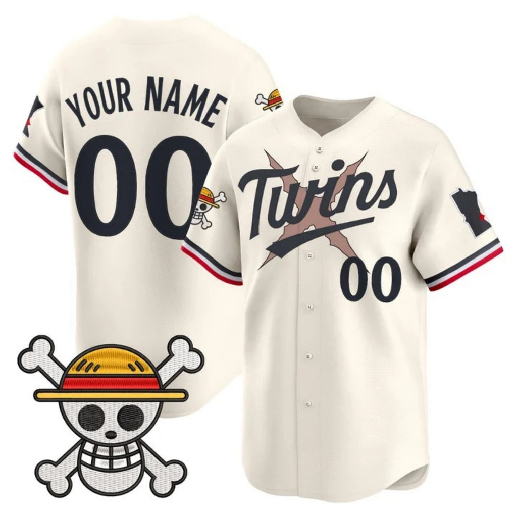 Custom Minnesota Twins x One Piece Cream Jereymy Vapor Premier Limited Jersey - Stitched