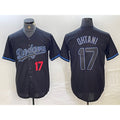 Los Angeles Dodgers #17 Shohei Ohtani Number Lights Out Black Jereymy Fashion Stitched Cool Base Jersey