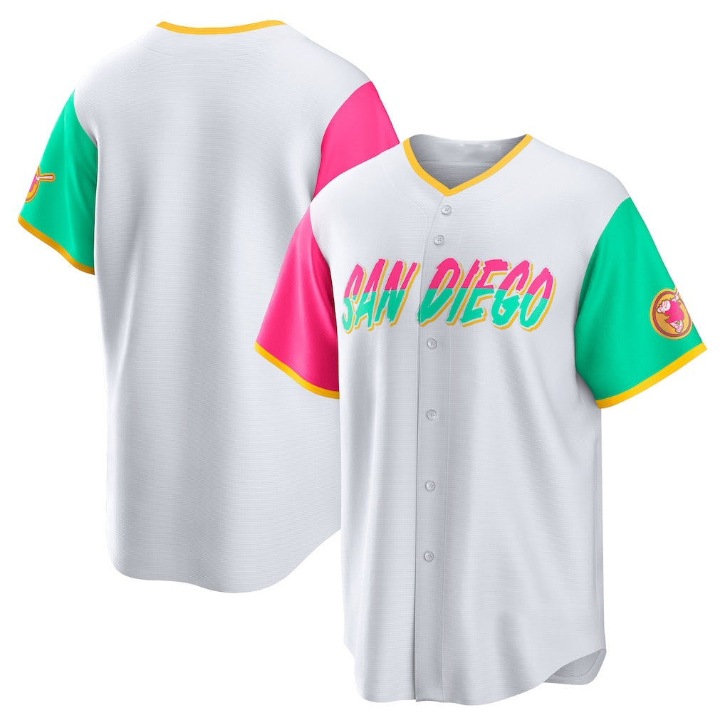 San Diego Padres White Jereymy City Connect Replica Team Jersey