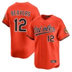 Baltimore Orioles #12 Dylan Beavers Player Orange Jereymy Limited Home Game Stitched Jerseys