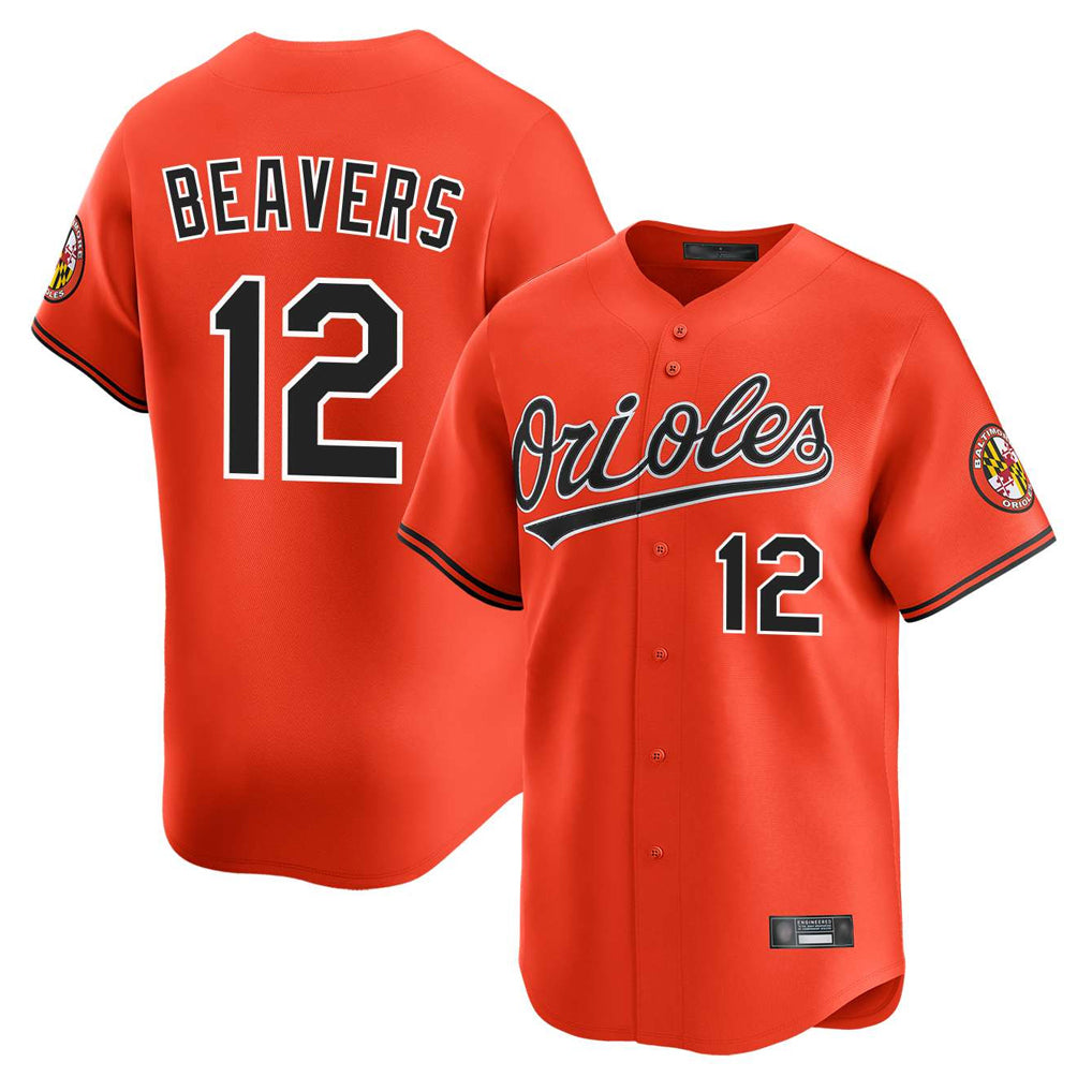 Baltimore Orioles #12 Dylan Beavers Player Orange Jereymy Limited Home Game Stitched Jerseys