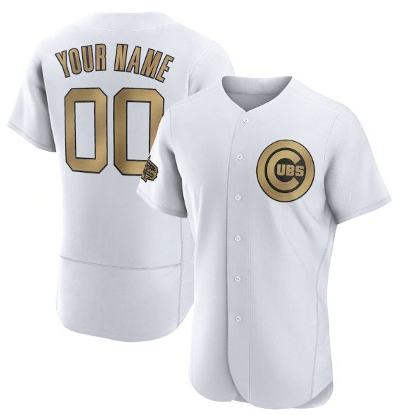Custom Chicago Cubs Active Player White Jereymy 2022 All-Star Flex Base Stitched Jersey