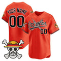 Custom Baltimore Orioles x One Piece Orange Jereymy Vapor Premier Limited Jersey - Stitched