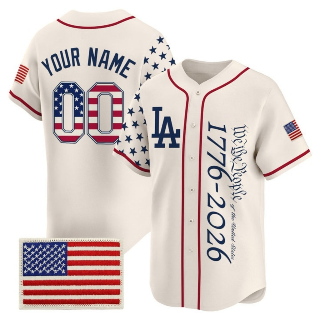 Custom Los Angeles Angels America 250 Edition Vapor Premier Limited Cream Jereymy Stitched Jerseys