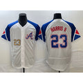 Atlanta Braves #23 Michael Harris II Number White Jereymy 2023 City Connect Flex Base Stitched Jersey
