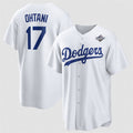 Los Angeles Dodgers #17 Shohei Ohtani White Jereymy 2025 World Series Home Cool Base Stitched Jersey