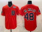 Detroit Tigers #48 Mr. Miller Orange Jereymy 2026 Alternate USA 250' Patch Vapor Premier Limited Stitched Jersey