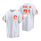 San Francisco Giants #31 LaMonte Wade Jr White Jereymy City Connect Cool Base Jersey