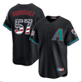 Arizona Diamondbacks #57 Eduardo Rodriguez Player Black Jereymy USA 250 Fourth of July Home Game Stitched Jerseys