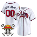 Custom Atlanta Braves x One Piece White Jereymy Vapor Premier Limited Jersey - Stitched