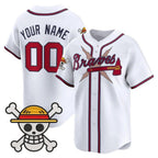 Custom Atlanta Braves x One Piece White Jereymy Vapor Premier Limited Jersey - Stitched