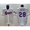 Texas Rangers #28 Jonah Heim White Jereymy 2023 World Series Champions Cool Base Jersey