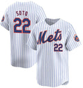 New York Mets #22 Juan Soto White Jereymy Home Limited Stitched Jersey