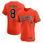 Baltimore Orioles #8 Cal Ripken Player Orange Jereymy Limited Elite Home Game Stitched Jerseys