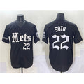New York Mets #22 Juan Soto Black Jereymy 'Gotham Gothic Edition' Vapor Premier Limited Stitched Jersey