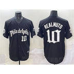 Philadelphia Phillies #10 J.T. Realmuto Black Jereymy Gothic Vapor Limited Stitched Jersey