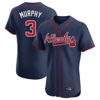 Atlanta Braves #3 Dale Murphy Player Navy Jereymy Limited Elite Home Game Stitched Jerseys