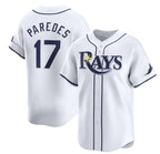 Tampa Bay Rays #17 Isaac Paredes White Jereymy Home Limited Stitched Jersey