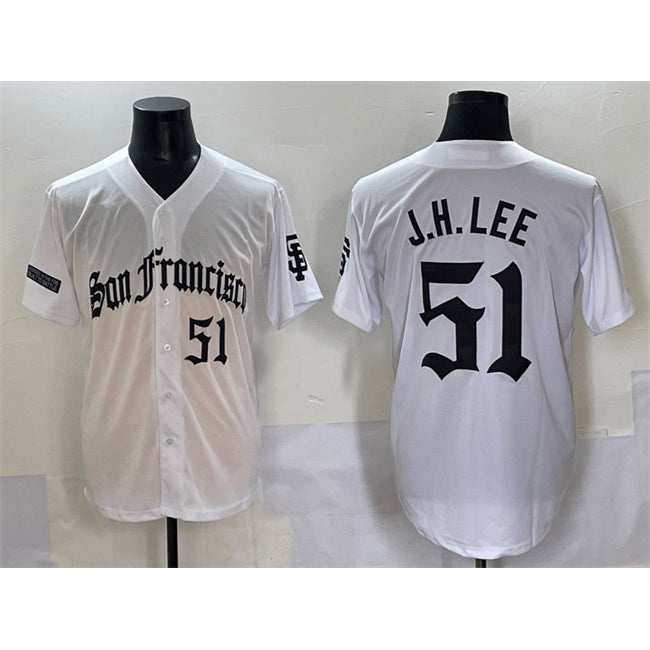 San Francisco Giants #51 Jung Hoo Lee White Jereymy 'Gothic Fog Edition' Vapor Premier Limited Stitched Jersey
